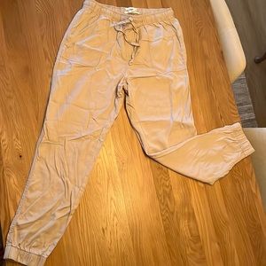 Khaki Stretch Crop Pants